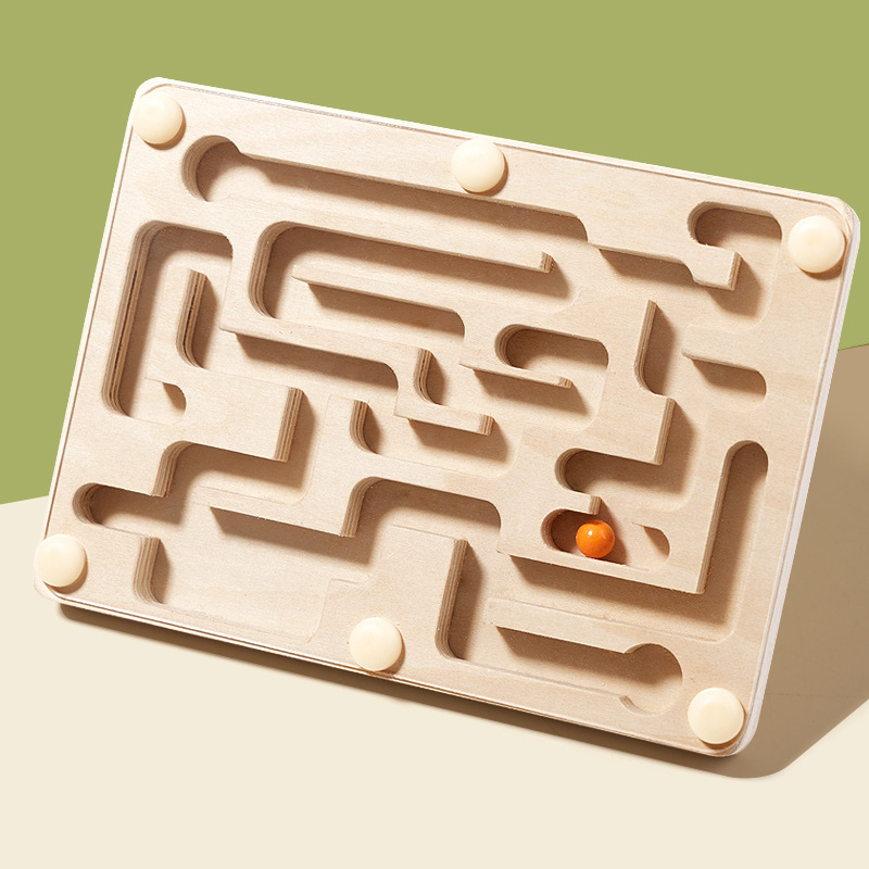 Board Game Qwirkle - Mały drewniany labirynt z koralikami, gra