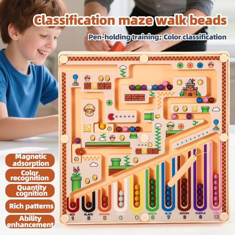 Board Game Qwirkle - Magnetyczny labirynt i tablica z koralikami