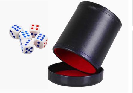 Skórzany kubek na kości z pokr – Board Game Yahtzee recenzja i cena